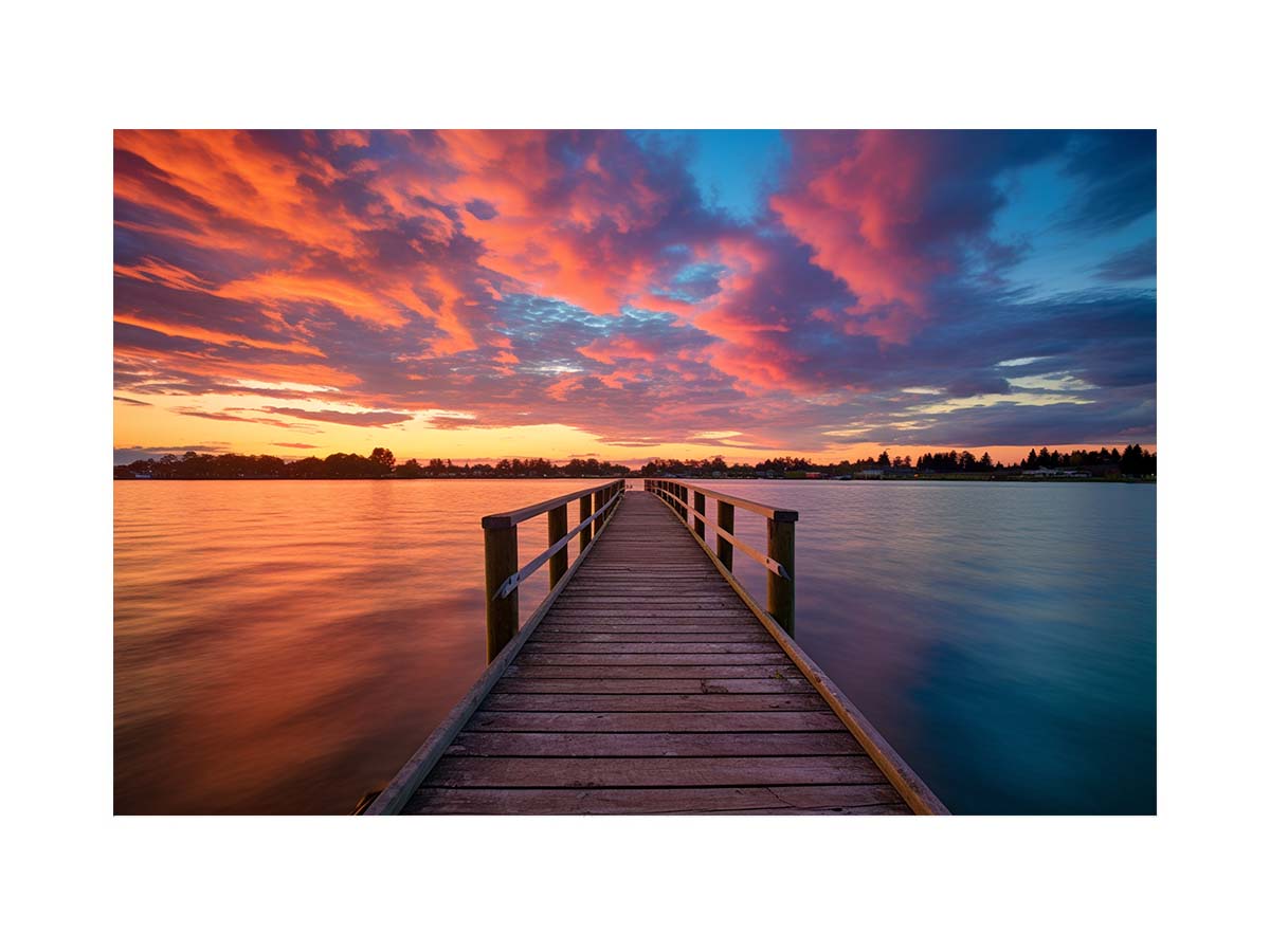 JetGirl Art Jetty Sunset Canvas Art Print Premium Quality - Rosetta Creative Boutique